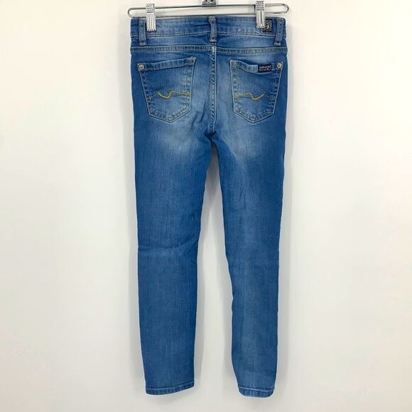 7 For All Mankind Girls The Skinny Jeans Sz 7 - Picture 1 of 10